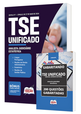 Combo TSE Unificado - Analista Judiciário - Área: Apoio Especializado - Especialidade: Estatística