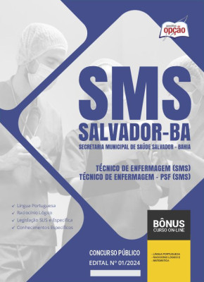 Apostila SMS Salvador em PDF - Técnico de Enfermagem (SMS) e Técnico de Enfermagem - PSF (SMS) 