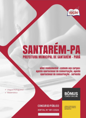 Apostila Prefeitura de Santarém - PA em PDF - Nível Fundamental - Comum aos Cargos 