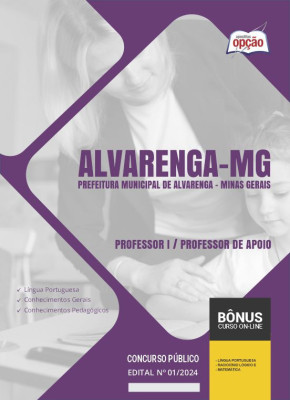 Apostila Prefeitura de Alvarenga - MG em PDF - Professor I e Professor de Apoio 