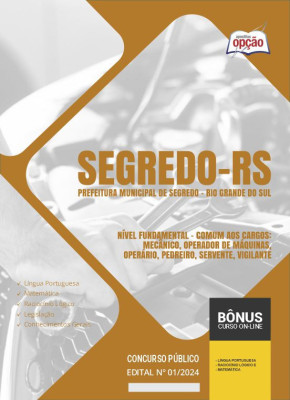 Apostila Prefeitura de Segredo - RS em PDF - Nível Fundamental 