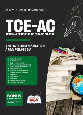 Apostila TCE-AC em PDF - Analista Administrativo – Área: Pedagogia (Cargo 5) 