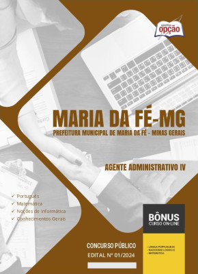 Apostila Prefeitura de Maria da Fé - MG em PDF - Agente Administrativo IV 