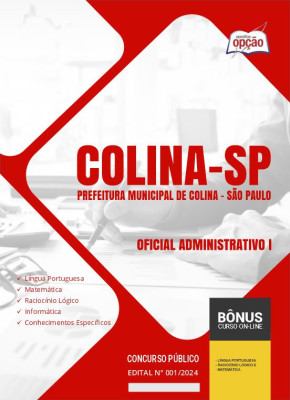 Apostila Prefeitura de Colina - SP em PDF - Oficial Administrativo I 