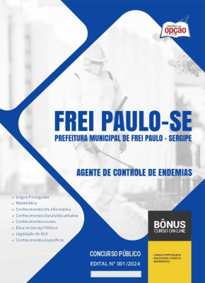 Apostila Prefeitura de Frei Paulo - SE em PDF - Agente de Controle de Endemias 