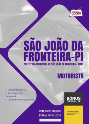 Apostila Prefeitura de São João da Fronteira - PI em PDF - Motorista 
