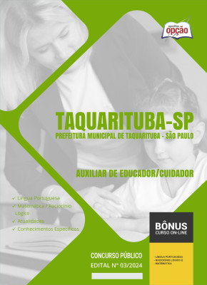 Apostila Prefeitura de Taquarituba - SP em PDF - Auxiliar de Educador/Cuidador 