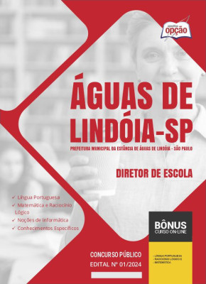 Apostila Prefeitura da Estância de Águas De Lindóia - SP em PDF Diretor de Escola 