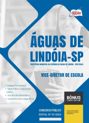 Apostila Prefeitura da Estância de Águas De Lindóia - SP em PDF Vice-Diretor de Escola 