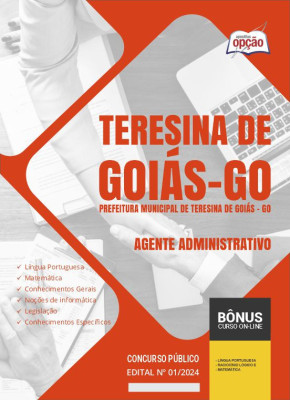 Apostila Prefeitura de Teresina - GO em PDF - Agente Administrativo 