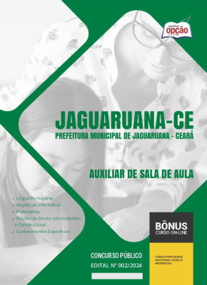 Apostila Prefeitura de Jaguaruana - CE em PDF - Auxiliar de Sala de Aula  