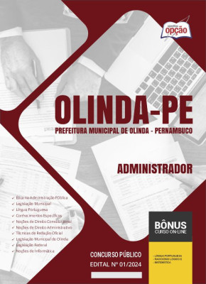 Apostila Prefeitura de Olinda - PE em PDF - Administrador 