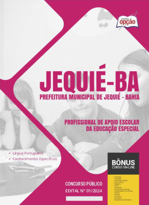 Apostila Prefeitura de Jequié - BA em PDF - Profissional de Apoio Escolar da Educação Especial 