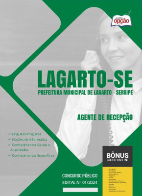 Apostila Prefeitura de Lagarto - SE em PDF - Agente de Recepção 