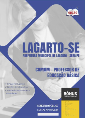 Apostila Prefeitura de Lagarto - SE em PDF - Comum - Professor de Educação Básica 