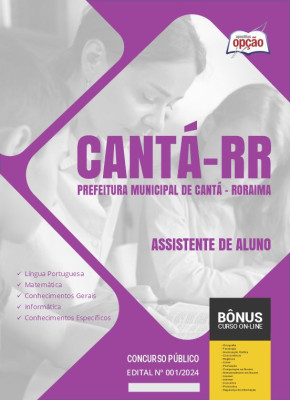 Apostila Prefeitura de Cantá - RR em PDF - Assistente de Aluno 