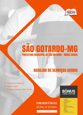Apostila Prefeitura de São Gotardo - MG em PDF - Auxiliar de Serviços Gerais 