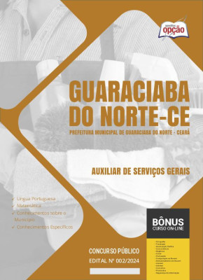 Apostila Prefeitura de Guaraciaba do Norte - CE em PDF - Auxiliar de Serviços Gerais 