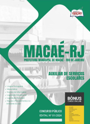 Apostila Prefeitura de Macaé - RJ em PDF - Auxiliar de Serviços Escolares 