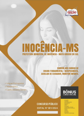 Apostila Prefeitura de Inocência - MS em PDF - Comum aos Cargos de Ensino Fundamental 