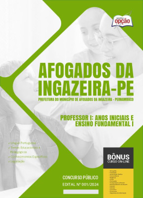 Apostila Prefeitura de Afogados da Ingazeira - PE em PDF - Professor I: Anos Iniciais e Ensino Fundamental I 