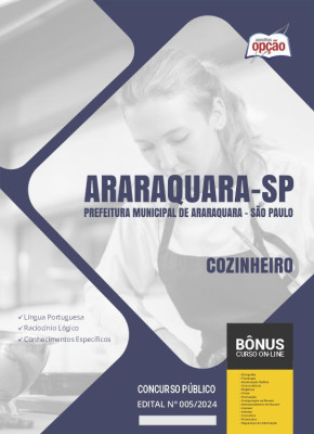 Apostila Prefeitura de Araraquara - SP em PDF - Cozinheiro 