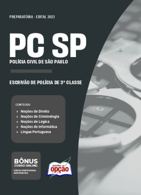 Apostila PC-SP em PDF - Escrivão de Polícia de 3ª Classe 2025