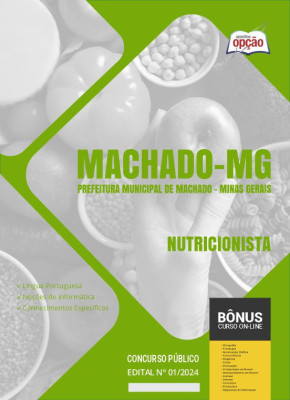 Apostila Prefeitura de Machado - MG em PDF - Nutricionista 