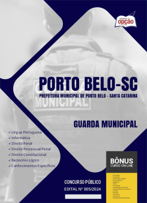 Apostila Prefeitura de Porto Belo - SC em PDF - Guarda Municipal 