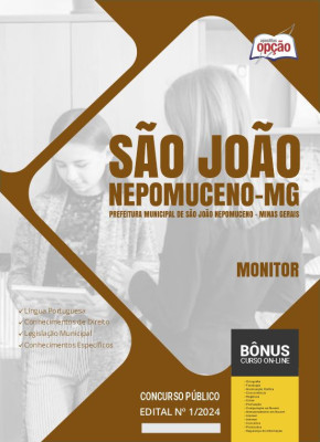 Apostila Prefeitura de São João Nepomuceno - MG em PDF - Monitor 