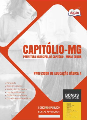 Apostila Prefeitura de Capitólio - MG em PDF - Professor de Educação Básica A 