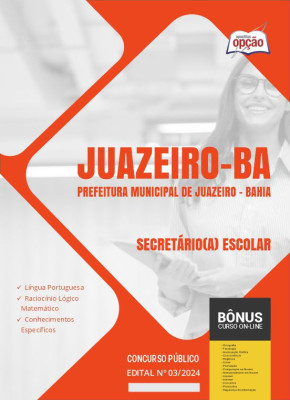 Apostila Prefeitura de Juazeiro - BA em PDF - Secretário(a) Escolar 