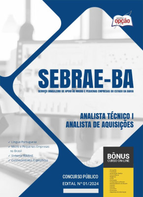 Apostila SEBRAE-BA em PDF - Analista Técnico I - Analista de Aquisições 