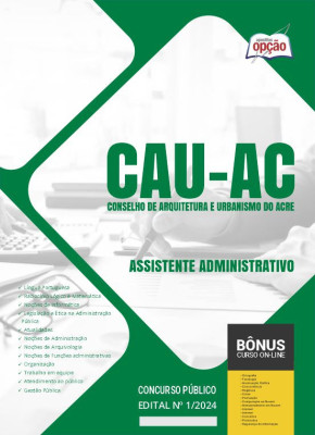 Apostila CAU-AC em PDF - Assistente Administrativo 