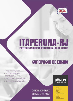Apostila Prefeitura de Itaperuna - RJ em PDF - Supervisor de Ensino 