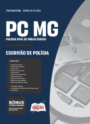 Apostila PC-MG em PDF - Escrivão de Polícia 2025