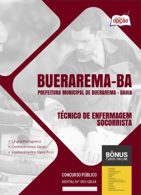 Apostila Prefeitura de Buerarema - BA em PDF - Técnico de Enfermagem Socorrista 
