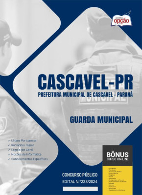 Apostila Prefeitura de Cascavel - PR em PDF - Guarda Municipal 