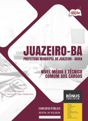 Apostila Prefeitura de Juazeiro - BA em PDF - Nível Médio e Técnico - Comum aos Cargos 