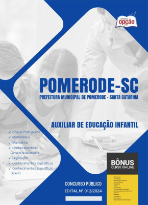 Apostila Prefeitura de Pomerode - SC em PDF - Auxiliar de Educação Infantil 