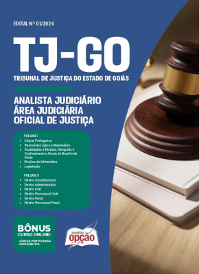 Apostila TJ-GO em PDF - Analista Judiciário - Área Judiciária - Oficial de Justiça 