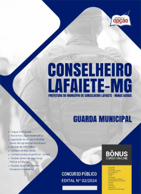Apostila Prefeitura de Conselheiro Lafaiete - MG em PDF - Guarda Municipal 