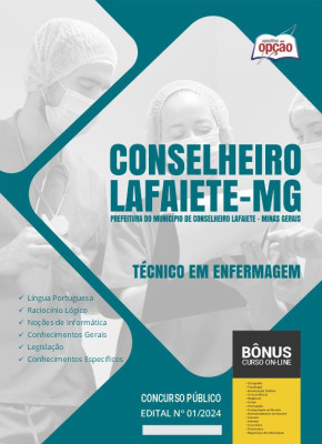 Apostila Prefeitura de Conselheiro Lafaiete - MG em PDF - Técnico em Enfermagem 