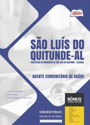 Apostila Prefeitura de São Luís do Quitunde - AL em PDF - Agente Comunitário de Saúde 