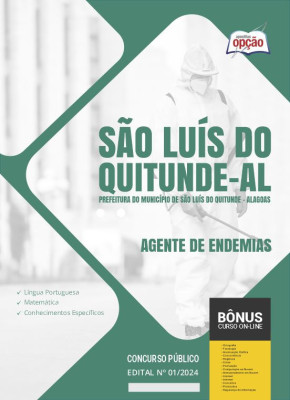 Apostila Prefeitura de São Luís do Quitunde - AL em PDF - Agente de Endemias 