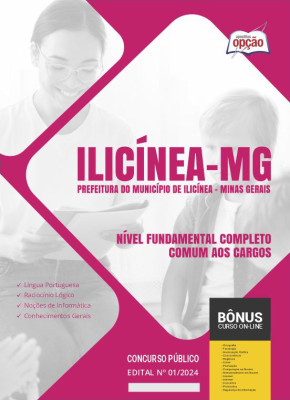 Apostila Prefeitura de Ilicínea - MG em PDF - Nível Fundamental Completo 