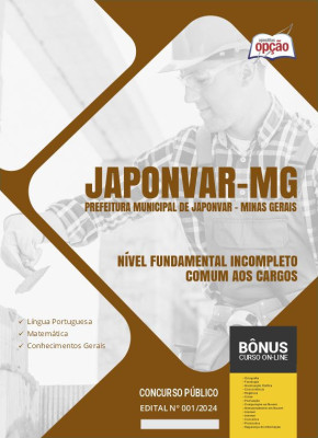 Apostila Prefeitura de Japonvar - MG em PDF - Nível Fundamental Incompleto 