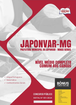 Apostila Prefeitura de Japonvar - MG em PDF - Nível Médio Completo 