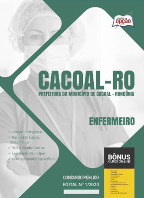 Apostila Prefeitura de Cacoal - RO em PDF - Enfermeiro 