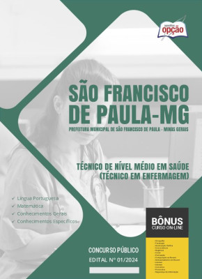 Apostila Prefeitura de São Francisco de Paula - MG em PDF - Técnico de Nível Médio em Saúde (Técnico em Enfermagem) 